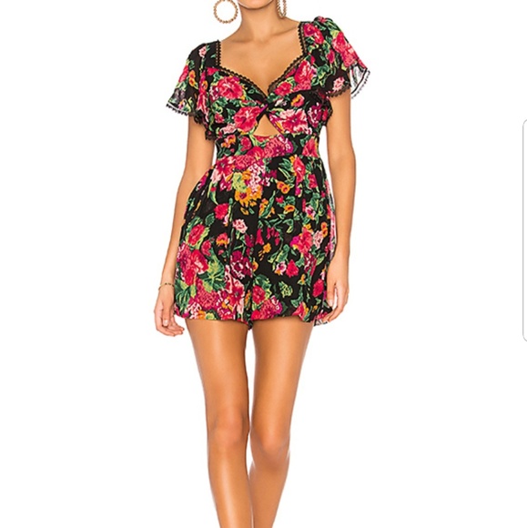 BCBGMaxAzria Pants - Bcbgmaxazria twisted front silk blend romper Sz. S